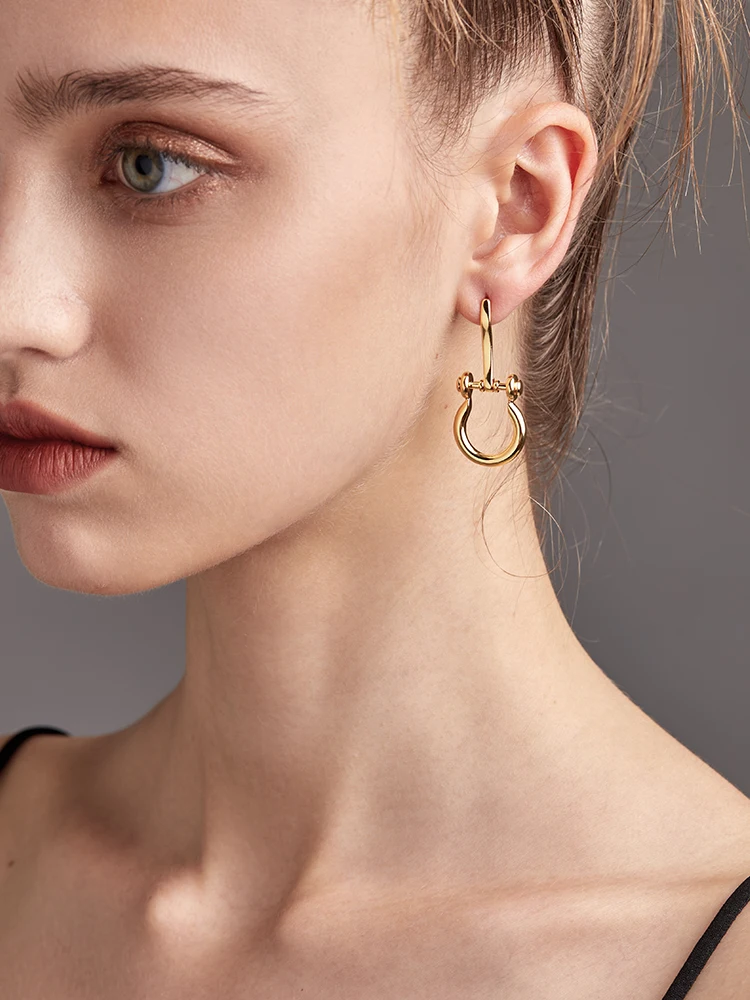 ENFASHION Goth Horseshoe Drop Earrings For Women Dangle Earings Fashion Jewelry Birhthday Accessories Brincos Feminino E211288