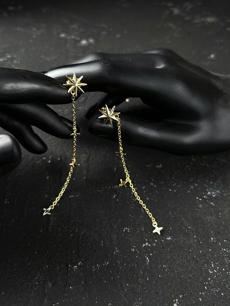 ENFASHION Pendientes Star Drop Earrings Drop Earrings For Women Gold Color Delicate Earings New Year Fashion Jewelry E221483